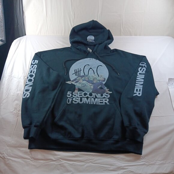 5 Seconds Of Summer Tops - 5 Seconds of Summer Black XL Graphic Hoodie 50% Cotton 50% Polyester